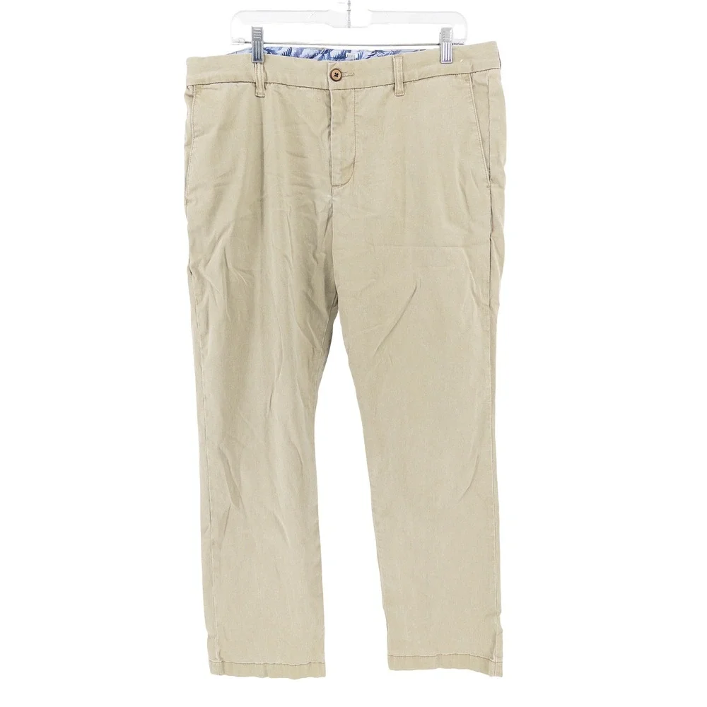 Tommy Bahama Mens 36x30 Boracay Stretch Pants Khaki Tan Chino Island Casual Golf